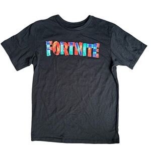 Fortnite Boys XXL Size 18 black cotton graphic tee shirt